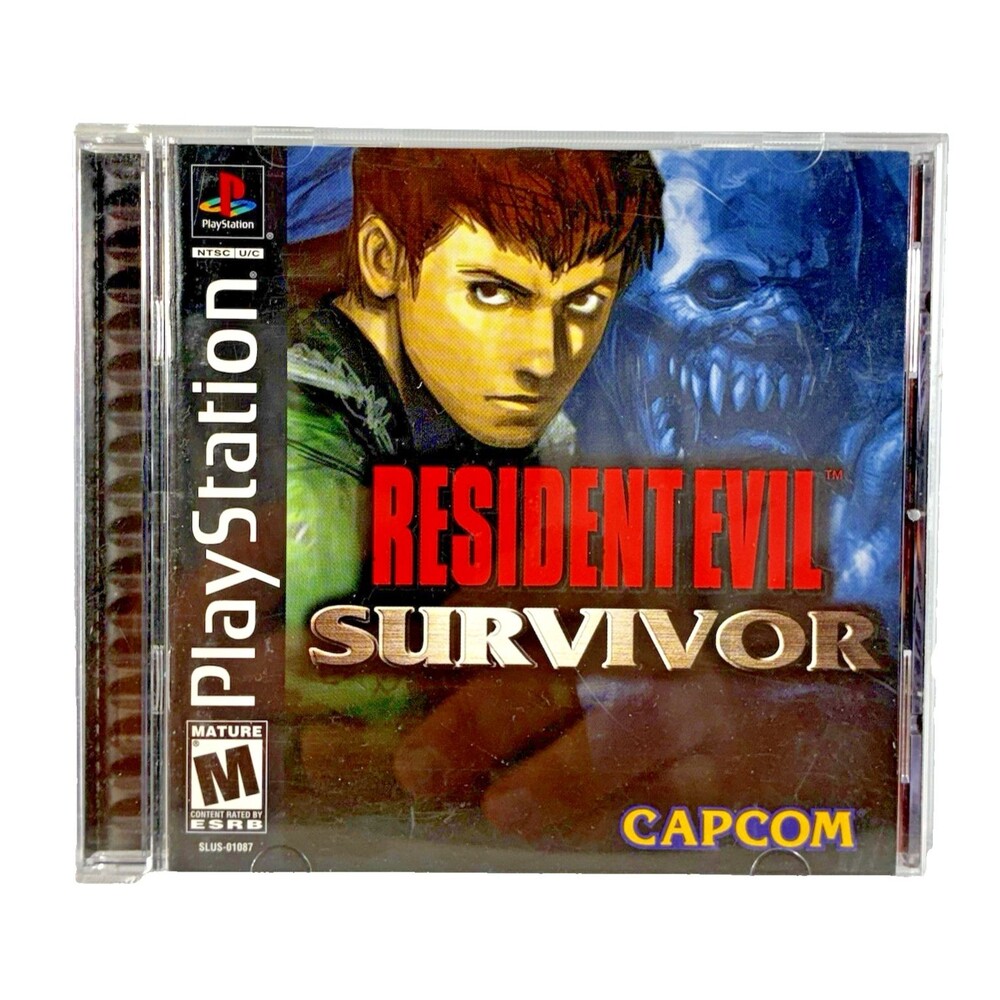Resident Evil: Survivor Sony PlayStation Capcom 2000 Black Label Complete Tested